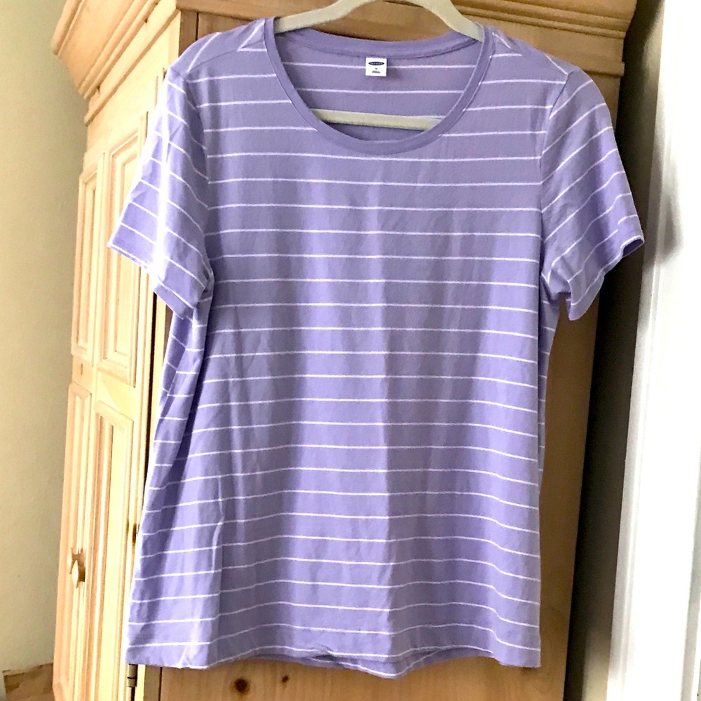 Old Navy purple striped tee
